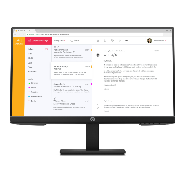 HP P24H G4 7VH44AA Business Οθόνη Ηλεκτρονικού Υπολογιστή, 24”