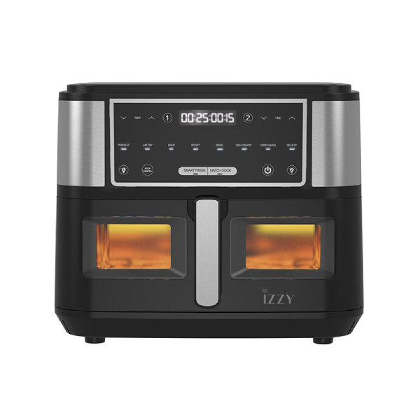 IZZY 224915 IZ-8225 Φριτέζα Αέρος XXL 10 Λίτρων Διπλής Ζώνης, Μαύρο