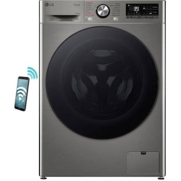LG D4R7009TSSB Wi-Fi Πλυντήριο &amp; Στεγνωτήριο 9/6KG, Ασημί