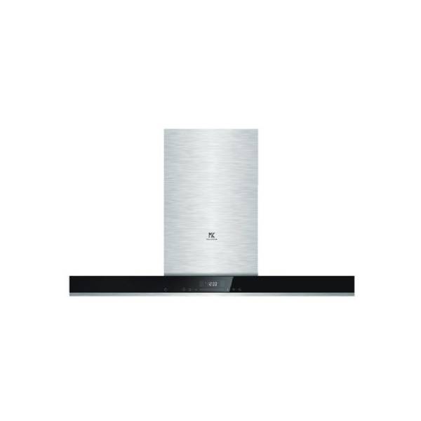 MIDEA MH90B4300B Απορροφητήρας Τζάκι 90 cm, Ανοξείδωτο Ατσάλι με Μαύρο Πάνελ