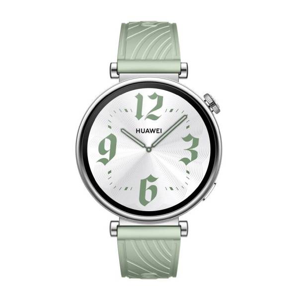 HUAWEI 55020CES Watch  GT 4 Smartwatch 41 mm, Ασημί με Πράσινο Λουράκι