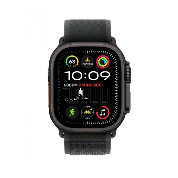 APPLE Smartwatch Ultra 2 GPS + Cellular 49mm, Μαύρο Titanium με Μαύρο Trail Loop – Small/Medium