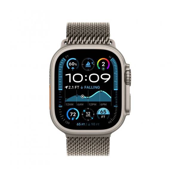 APPLE Smartwatch Ultra 2 GPS + Cellular 49mm Φυσικό Titanium με Milanese Loop – Medium