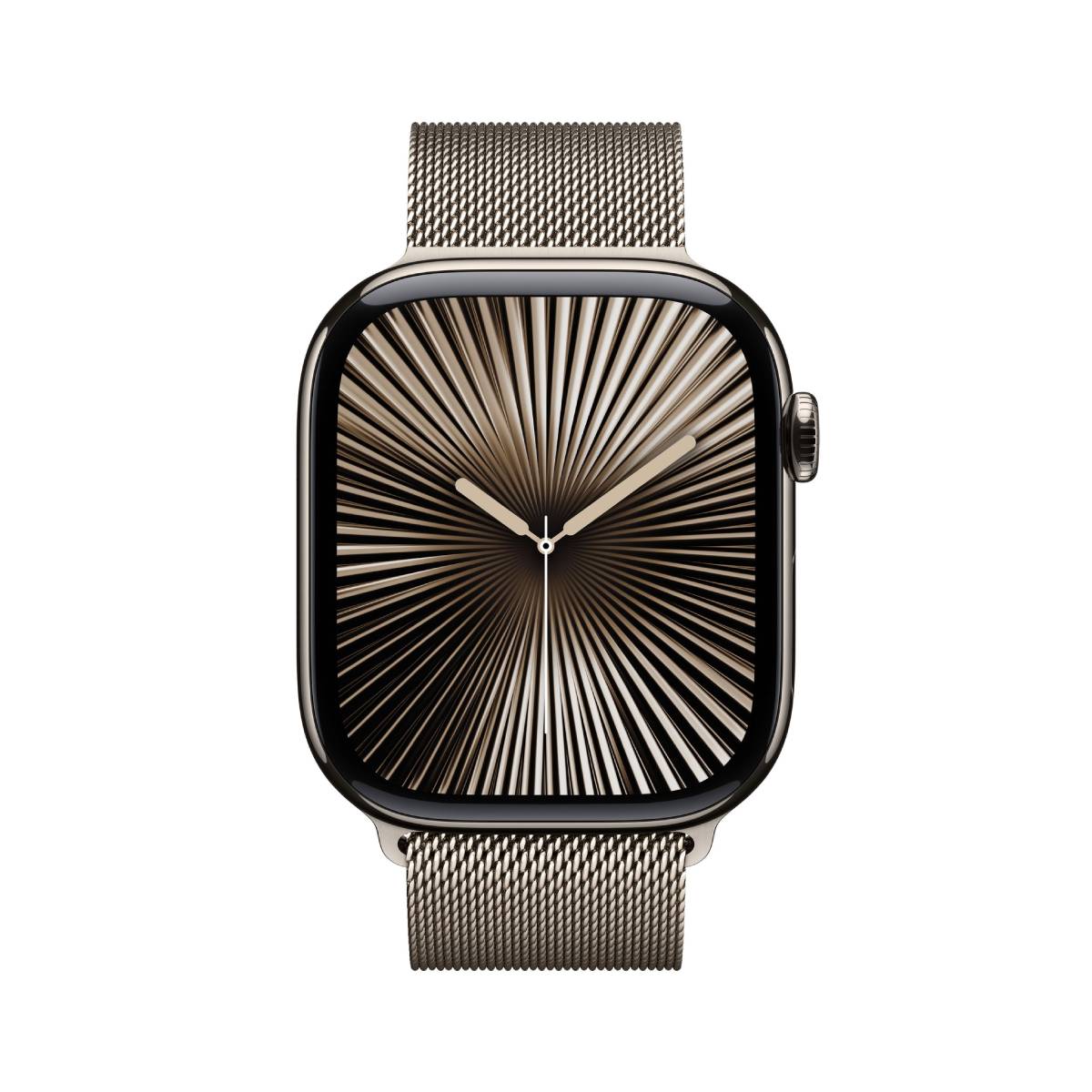 APPLE Watch Series 10 GPS + Cellular 46mm, Natural Titanium με Natural Milanese Loop Λουράκι, S/M