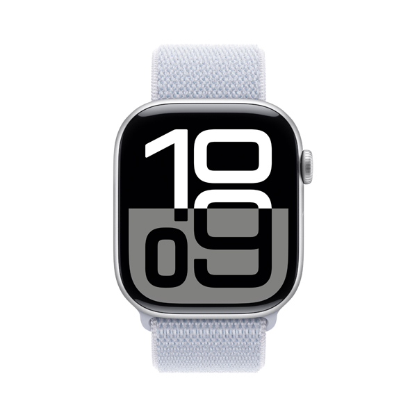 APPLE Smartwatch Series 10 GPS + Cellular 42mm, Ασημί Aluminium με Blue Cloud Sport Loop Λουράκι