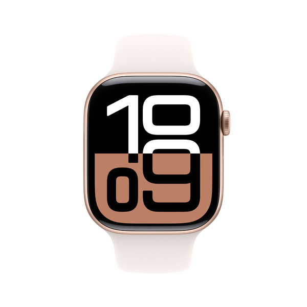 APPLE Smartwatch Series 10 GPS + Cellular 42mm, Rose Gold Aluminium με Light Blush Sport Λουράκι,M/L