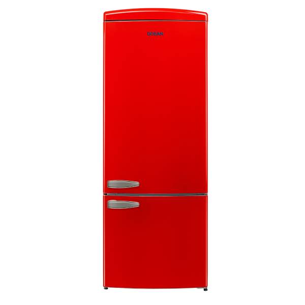 OCEAN CNF 530 T VR Ψυγείο με Κάτω Θάλαμο, Κόκκινο