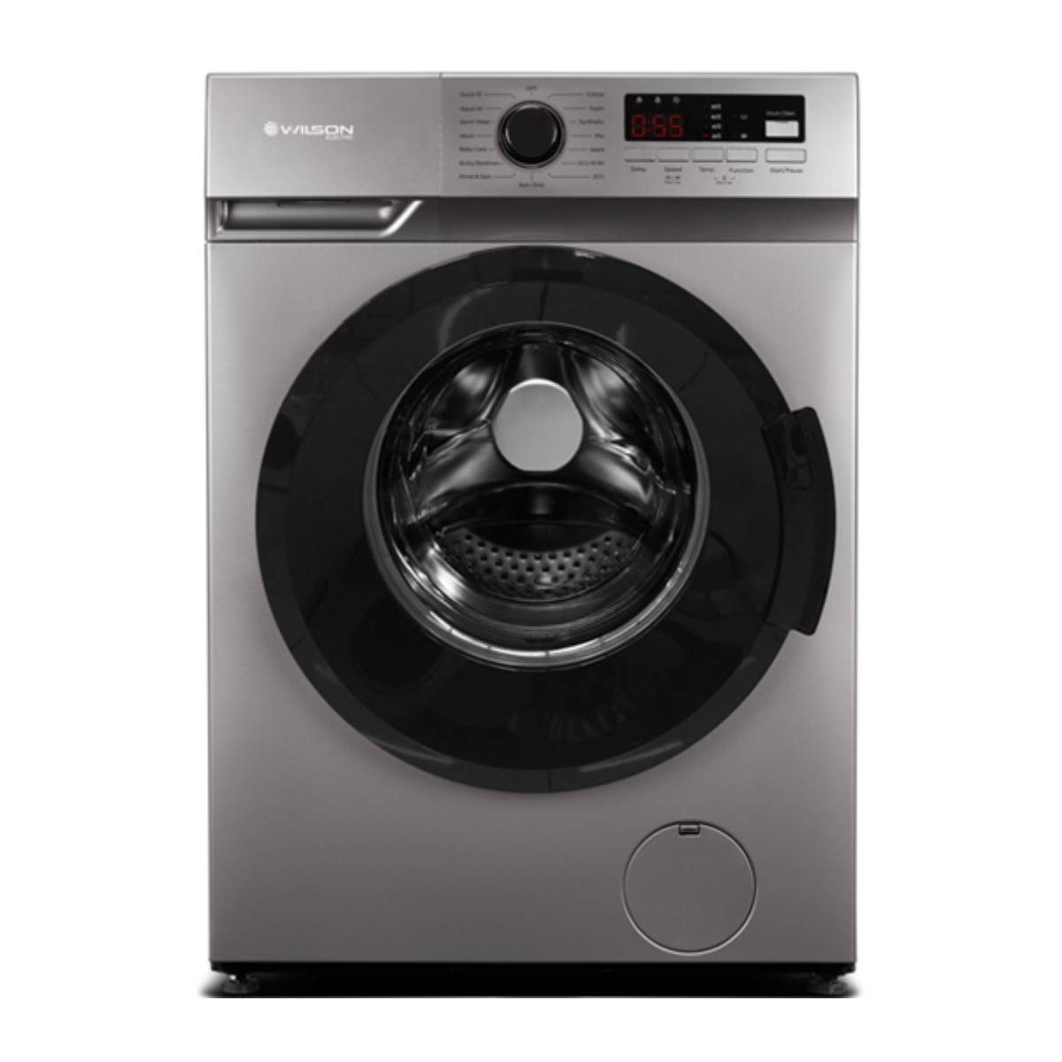 WILSON WW8145LASR.UK Πλυντήριο Ρούχων με Ατμό 8 kg, Ασημί