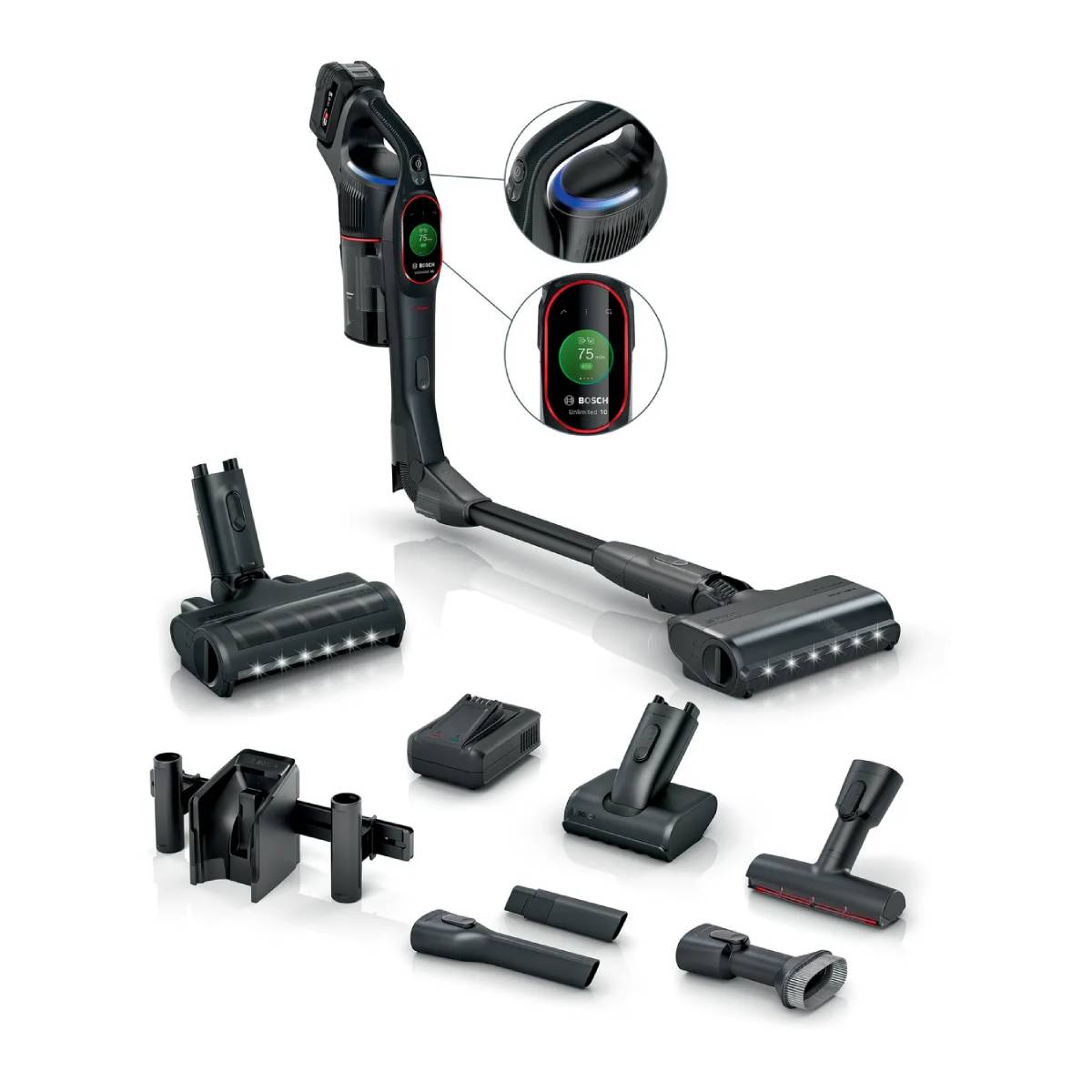 BOSCH BCS1051POW Unlimited 10 ProPower Ασύρματη Σκούπα Χειρός, Μαύρο