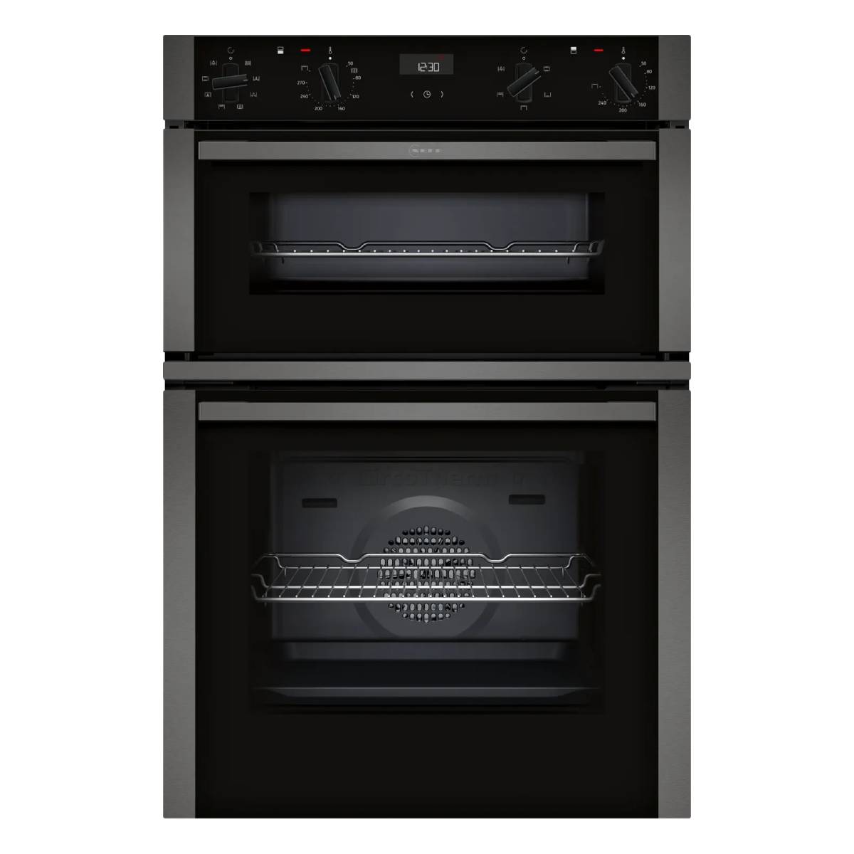 NEFF U1ACE2AG3B Εντοιχιζόμενος Διπλός Φούρνος, Μαύρο