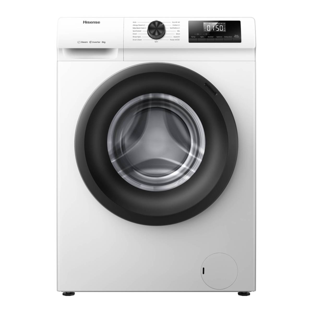 HISENSE WF1Q8041BW Πλυντήριο Ρούχων 8 kg με Ατμό, Άσπρο