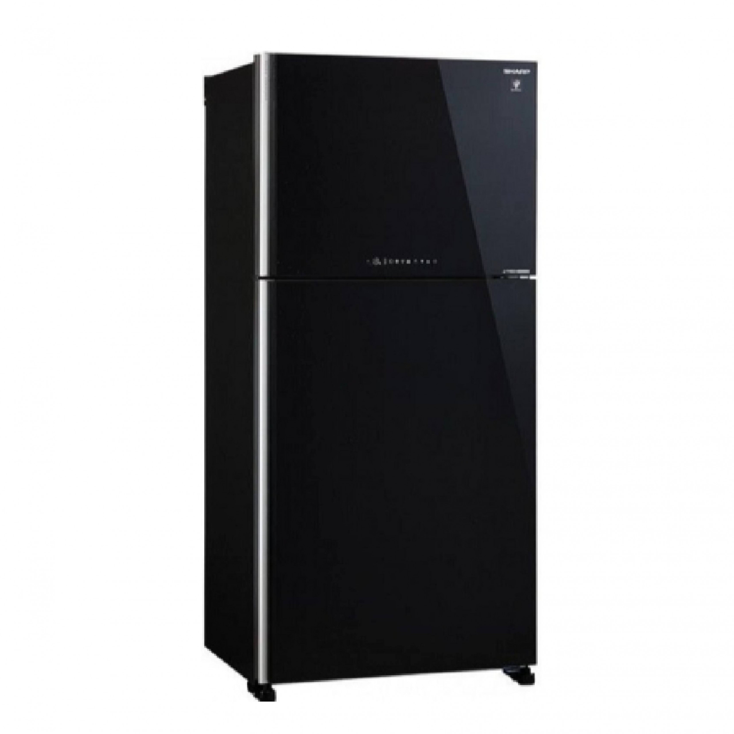 SHARP SJ-YG740G-BK Ψυγείο με Πάνω Θάλαμο, Μαύρο Γυαλί