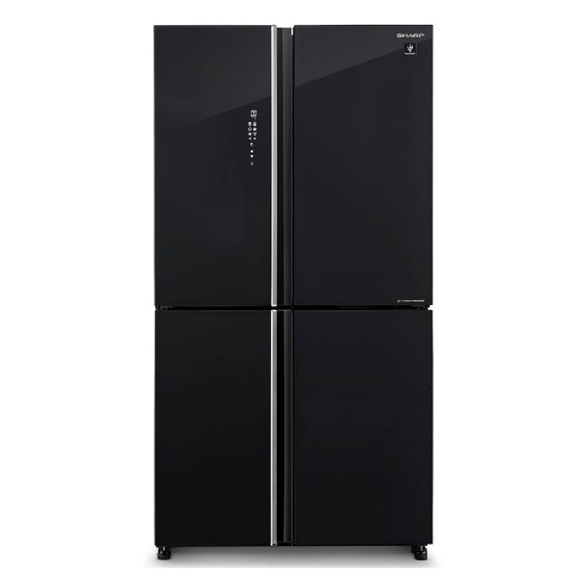 SHARP SJ-GP820C-BK Ψυγείο Τετράπορτο, Μαύρο Γυαλί