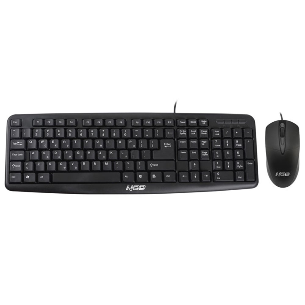 Corded Keyboard + Mouse NOD KMS-002 GR black