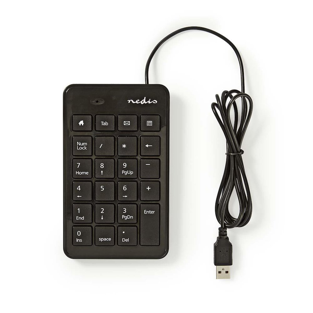 Corded Numeric Keyboard NEDIS KBNM100BK black