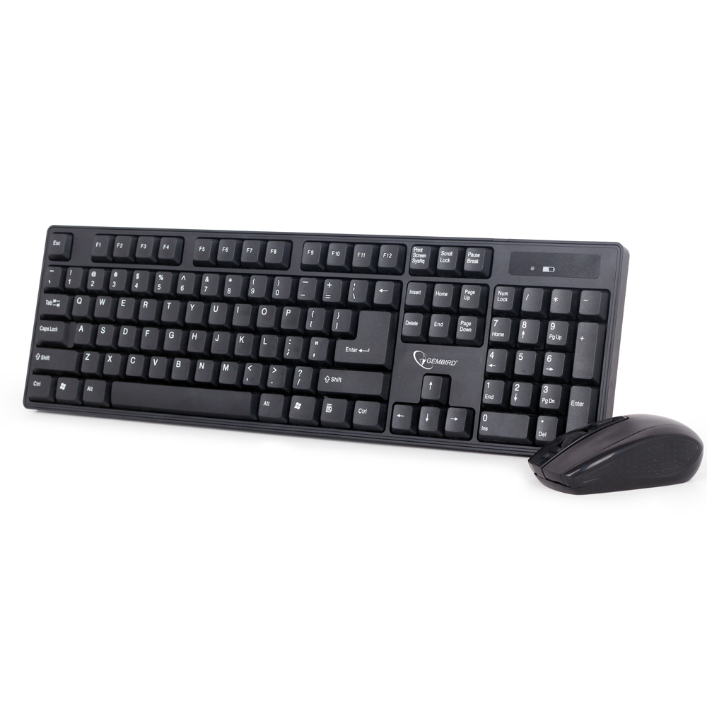Cordless Keyboard + Mouse GEMBIRD KBS-W-01 US black