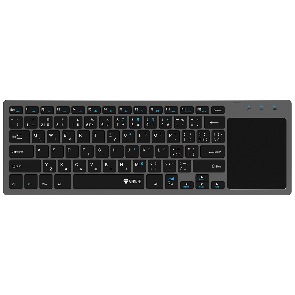 Cordless Keyboard YENKEE YKB 5000 with touchpad US black/grey