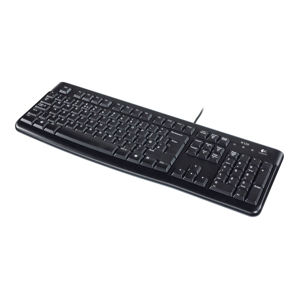 Corded Keyboard LOGITECH K120 920-002490 GR black