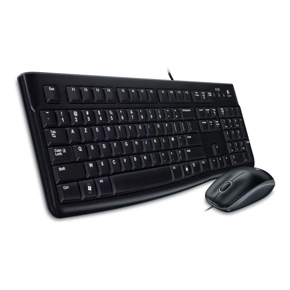 Corded Keyboard + Mouse LOGITECH MK120 920-002541 GR black