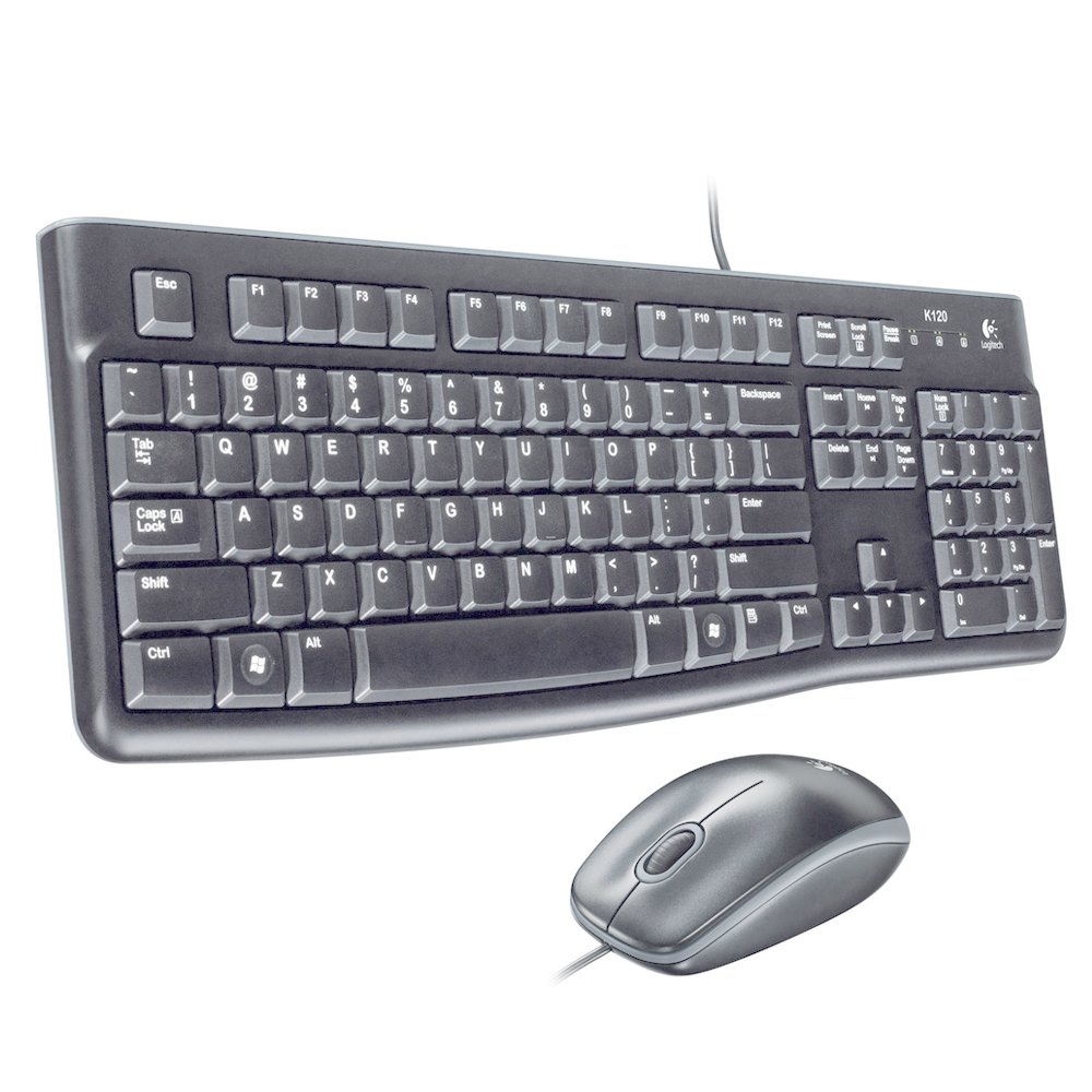 Corded Keyboard + Mouse LOGITECH MK120 920-002552 UK black