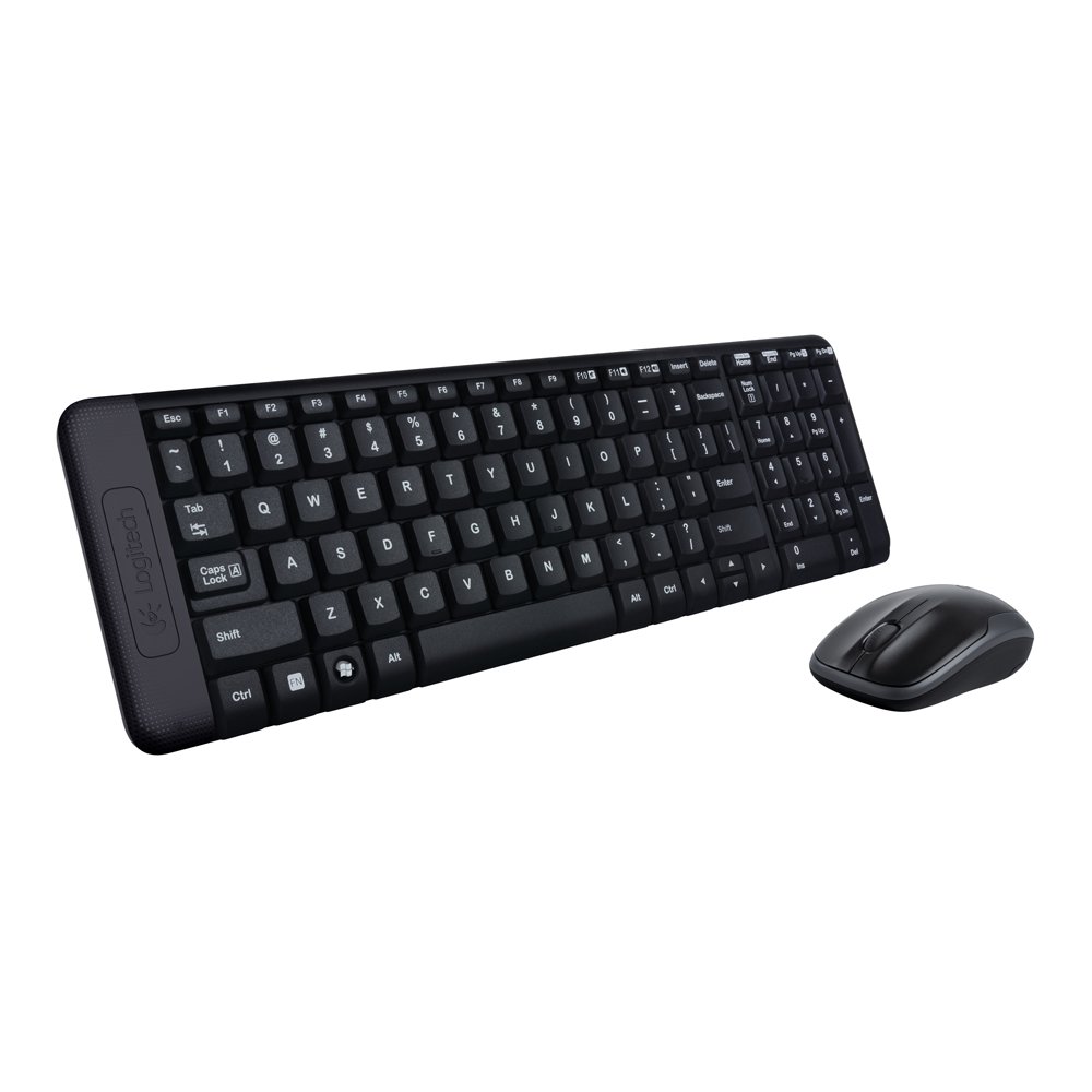 Cordless Keyboard + Mouse LOGITECH Wireless Combo MK220 GR black