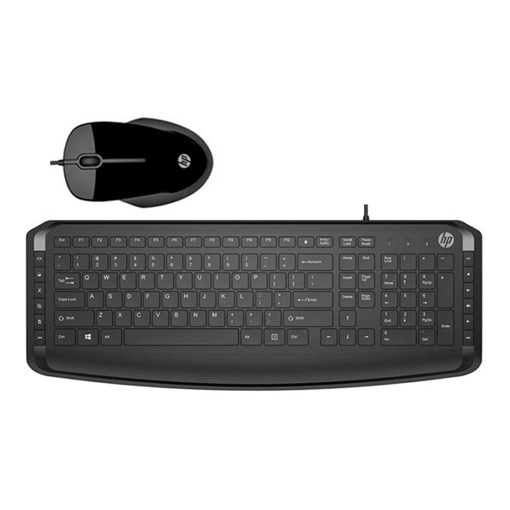 Corded Keyboard + Mouse HP Pavilion 200 9DF28AA US black