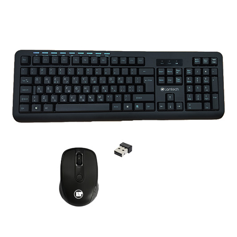 Cordless Keyboard + Mouse LAMTECH LAM114321 GR black