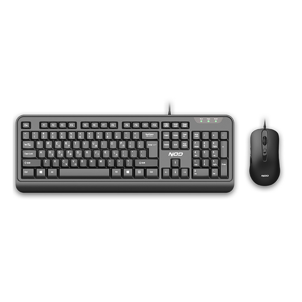 Corded Keyboard + Mouse NOD USB BusinessPro GR black