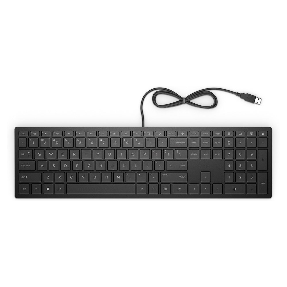 Corded Keyboard HP Pavilion 300 4CE96AA US black