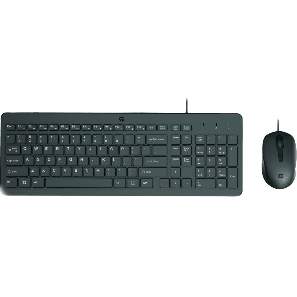 Corded Keyboard + Mouse HP 150 240J7AA GR black