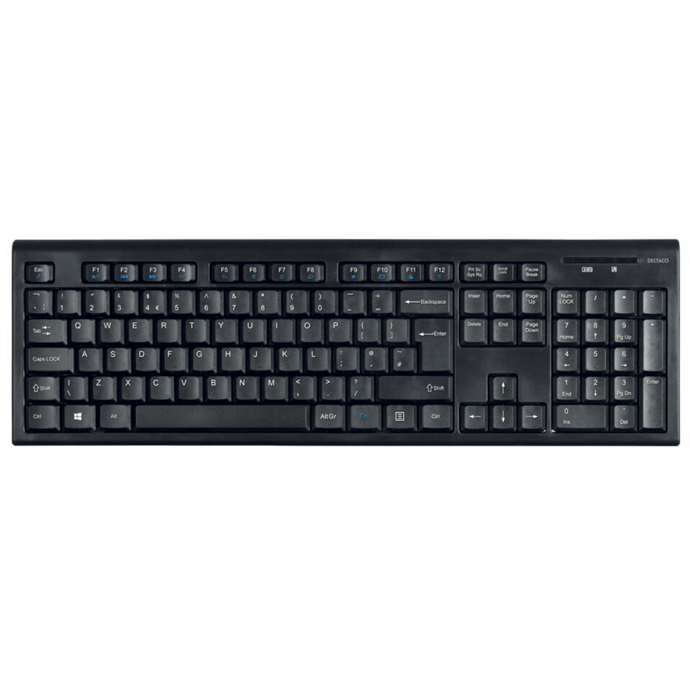 Cordless Keyboard DELTACO TB-122 UK black