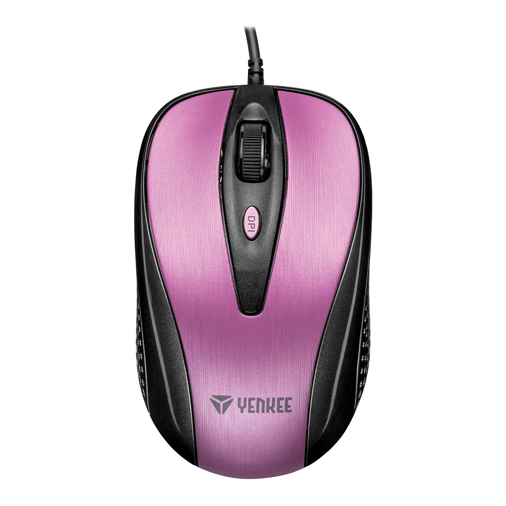 Corded Mouse Optical YENKEE Quito YMS 1025PK purple/black