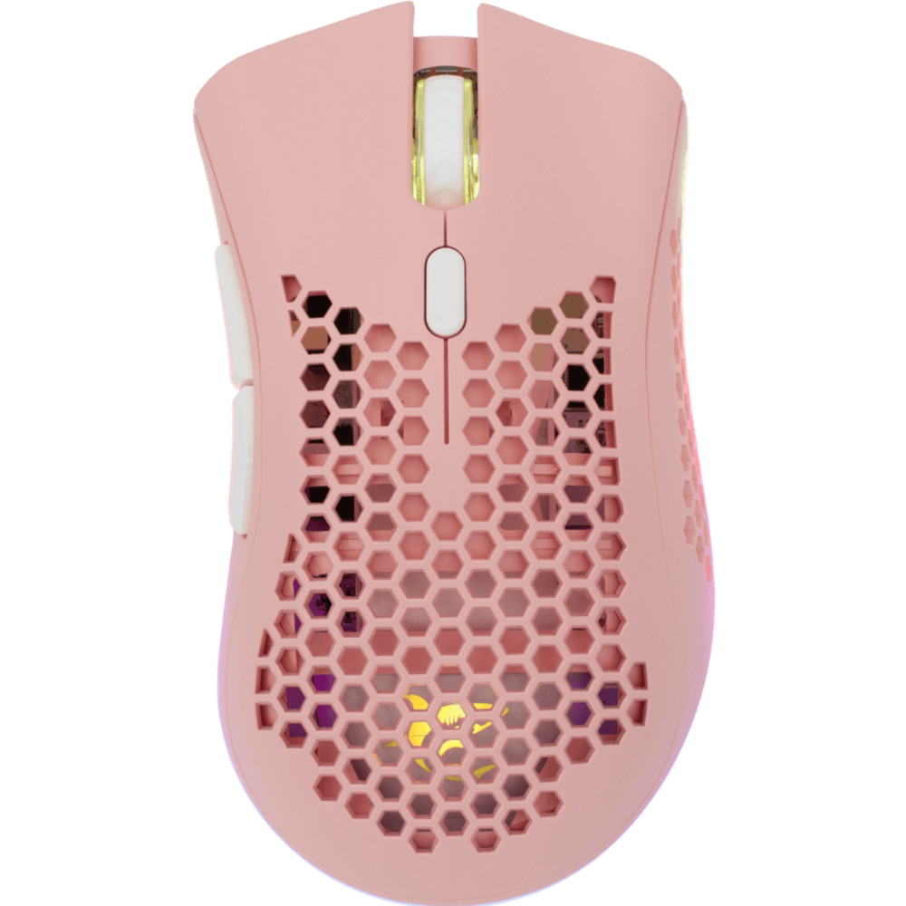 Gaming Cordless Mouse Optical WHITE SHARK Lionel RGB pink