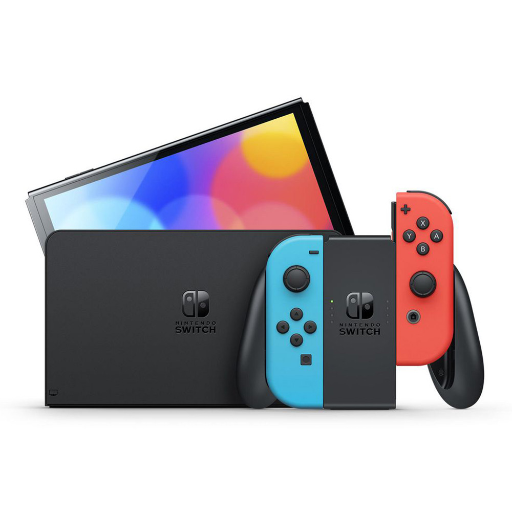 Nintendo Switch console OLED Joy-Con Neon blue/red