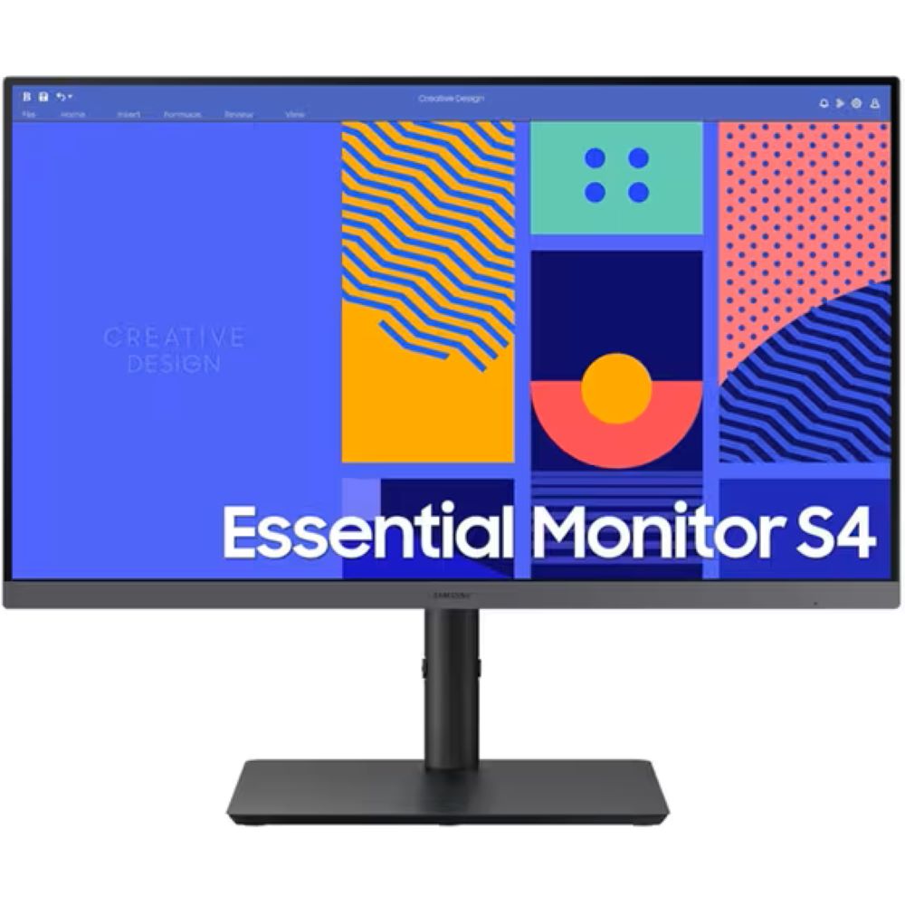 PC Monitor 24" SAMSUNG Essential Monitor S4 S43GC LS24C430GAUXEN FHD IPS LED black