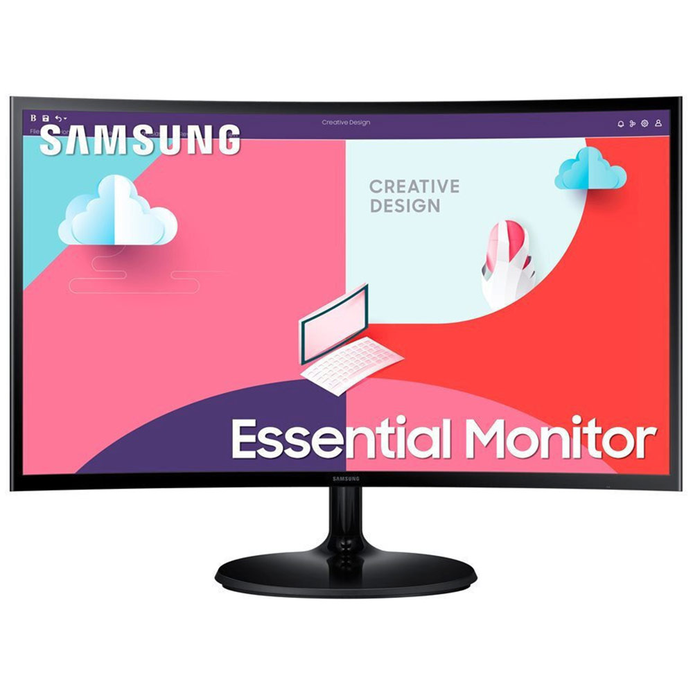 PC Monitor 24" SAMSUNG Curved Essential S3 S36C LS24C366EAUXEN FHD LED VA black