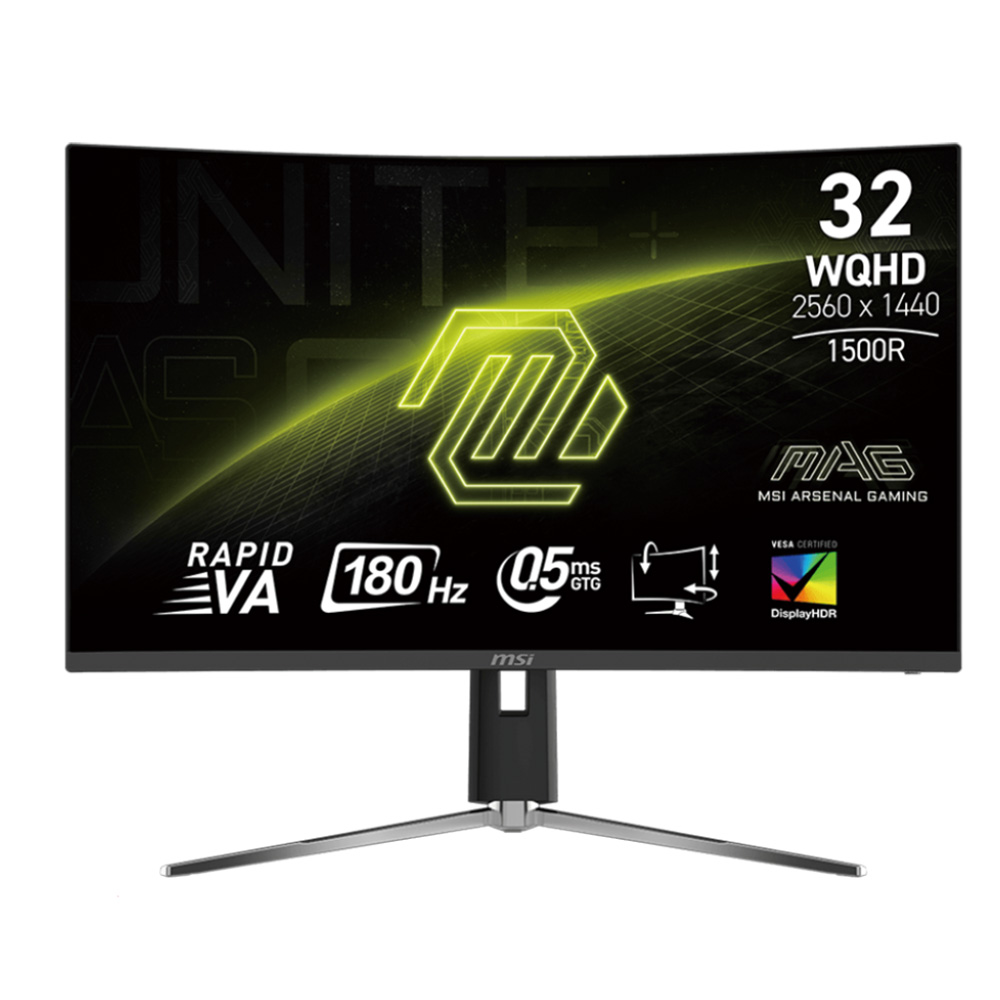 PC Monitor 31.5" MSI Curved Mag 32CQ6PF WQHD Rapid VA LED black