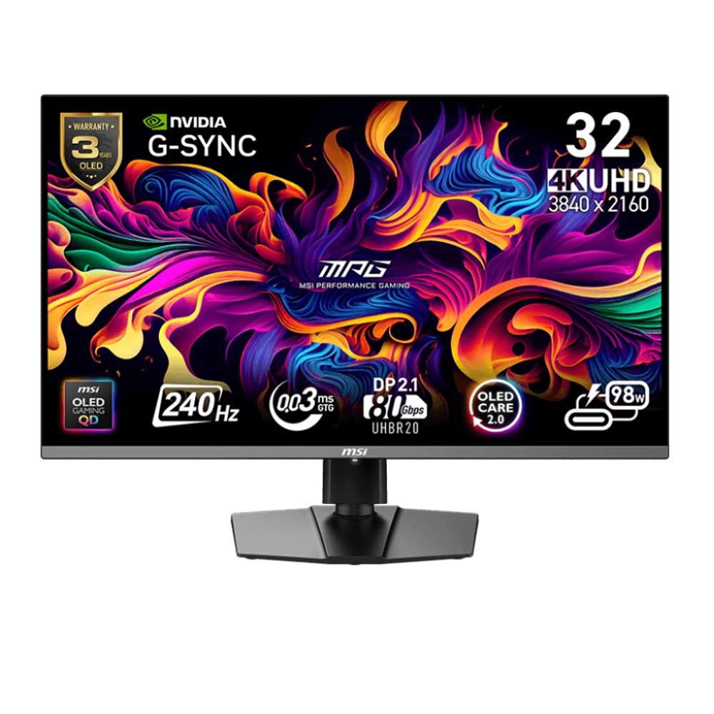 PC Monitor 31.5" MSI MPG 322URX QD-OLED 4K UHD black