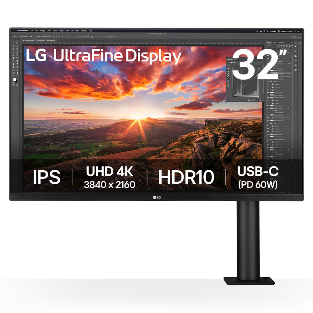 PC Monitor 31.5" LG UltraFine Ergo 32UN880K-B UHD 4K IPS black