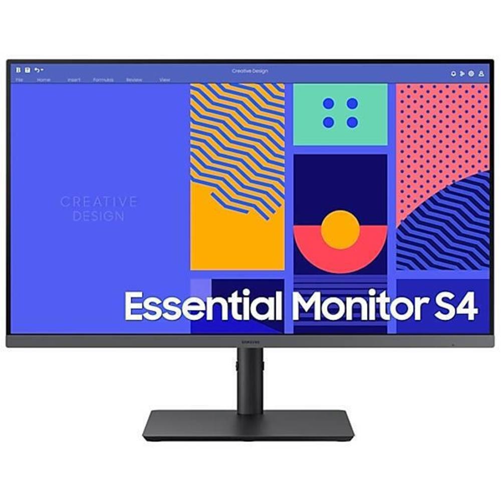 PC Monitor 24" SAMSUNG Essential Monitor S4 S432GC LS24C432GAUXEN FHD IPS LED black