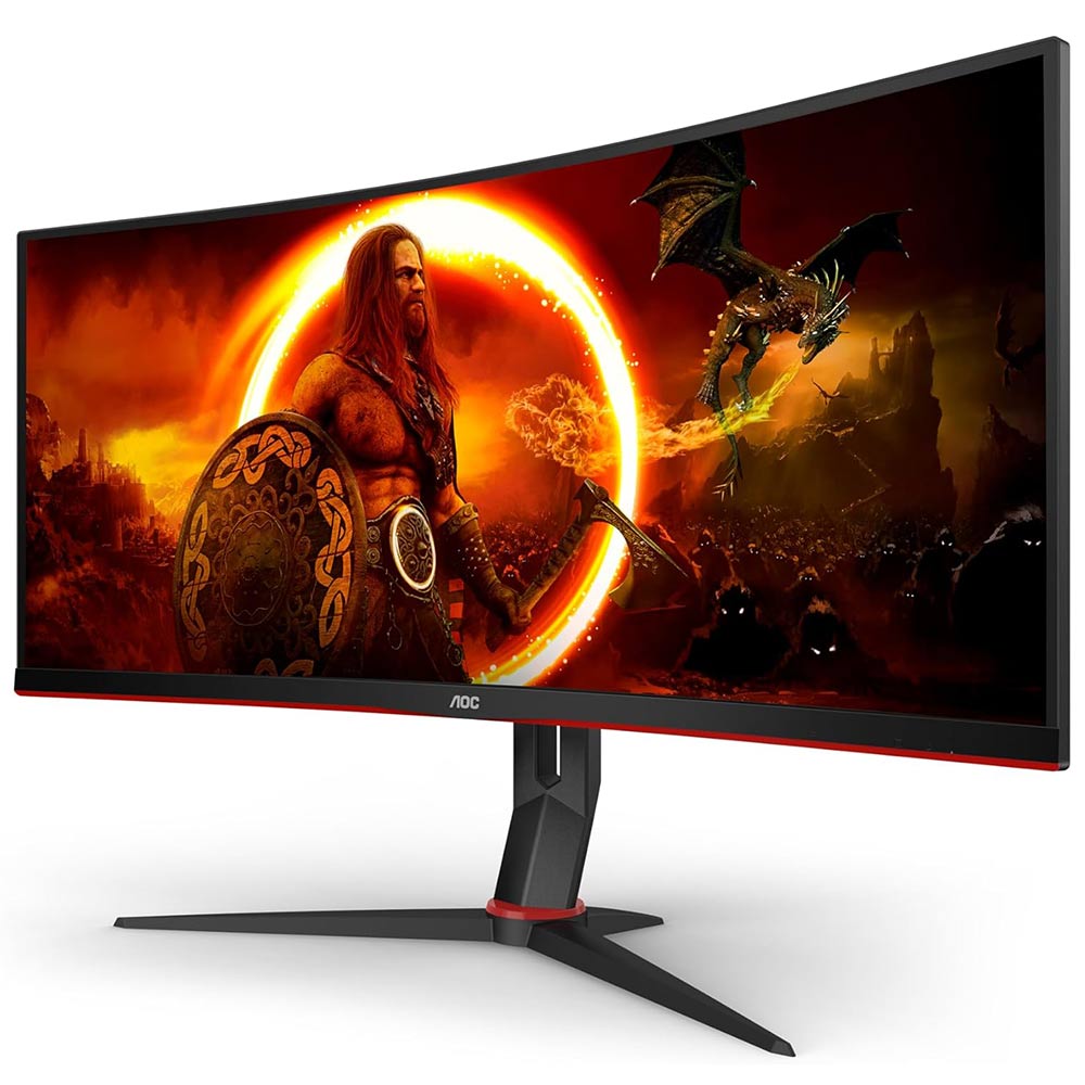PC Monitor 34" AOC Curved Gaming CU34G2XP/BK 4K VA WLED