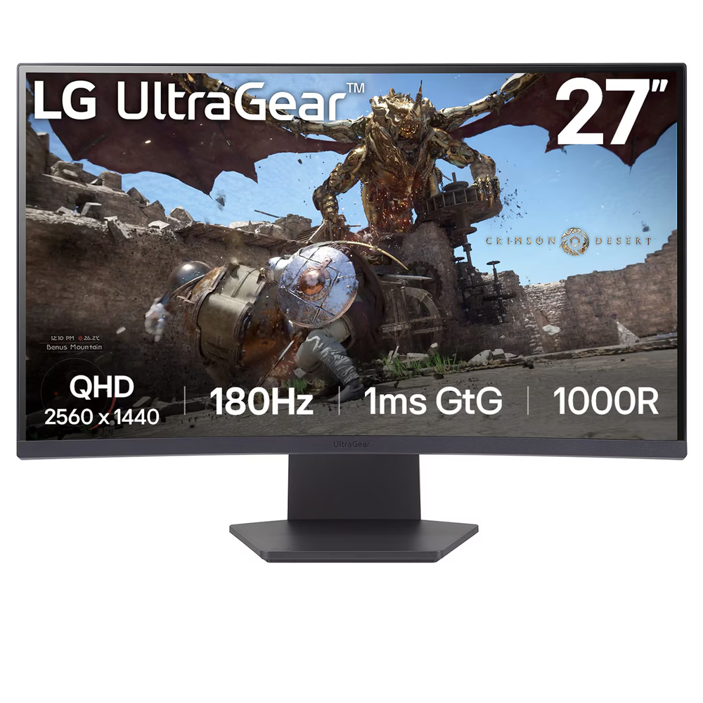 PC Monitor 27" LG Curved UltraGear 27GS60QC-B 2.5K QHD VA LED black