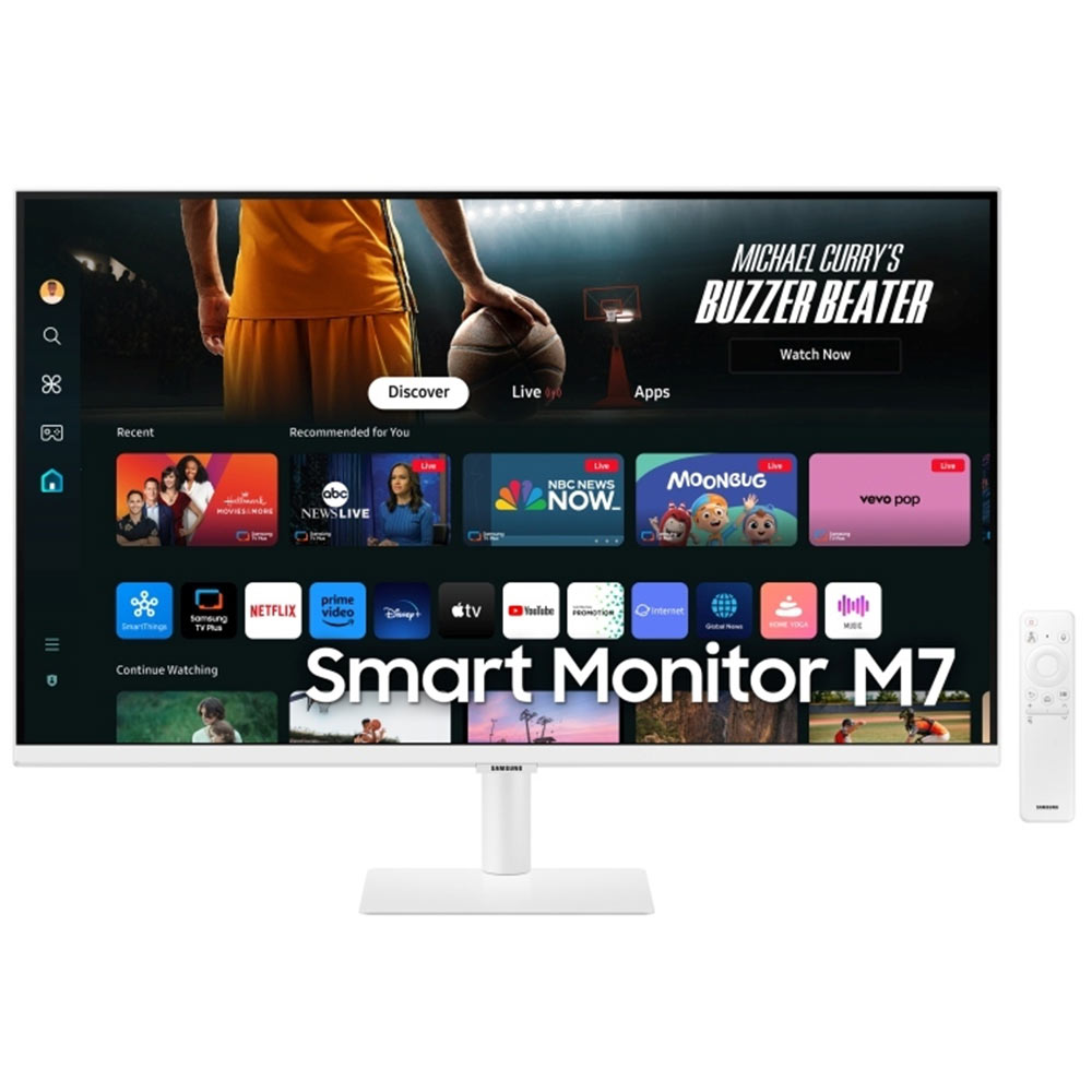 PC Monitor 32" SAMSUNG M7 M70D Smart LS32DM703UUXDU 4K UHD LED VA white