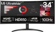 ΟΘΟΝΗ LG 34WR50QK-B 34'' CURVED ULTRA WIDE QHD 100HZ BLACK