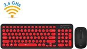 ALCATROZ WIRELESS MOUSE AND KEYBOARD JELLYBEAN A2000 B.RED A2000BR