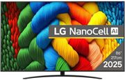 TV LG 86NANO81A3A 86" NANOCELL AI 4K UHD SMART WIFI MODEL 2025 BLACK