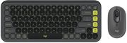 LOGITECH 920-013140 POP ICON COMBO WIRELESS BLUETOOTH KEYBOARD AND MOUSE SET GRAPHITE & GREEN