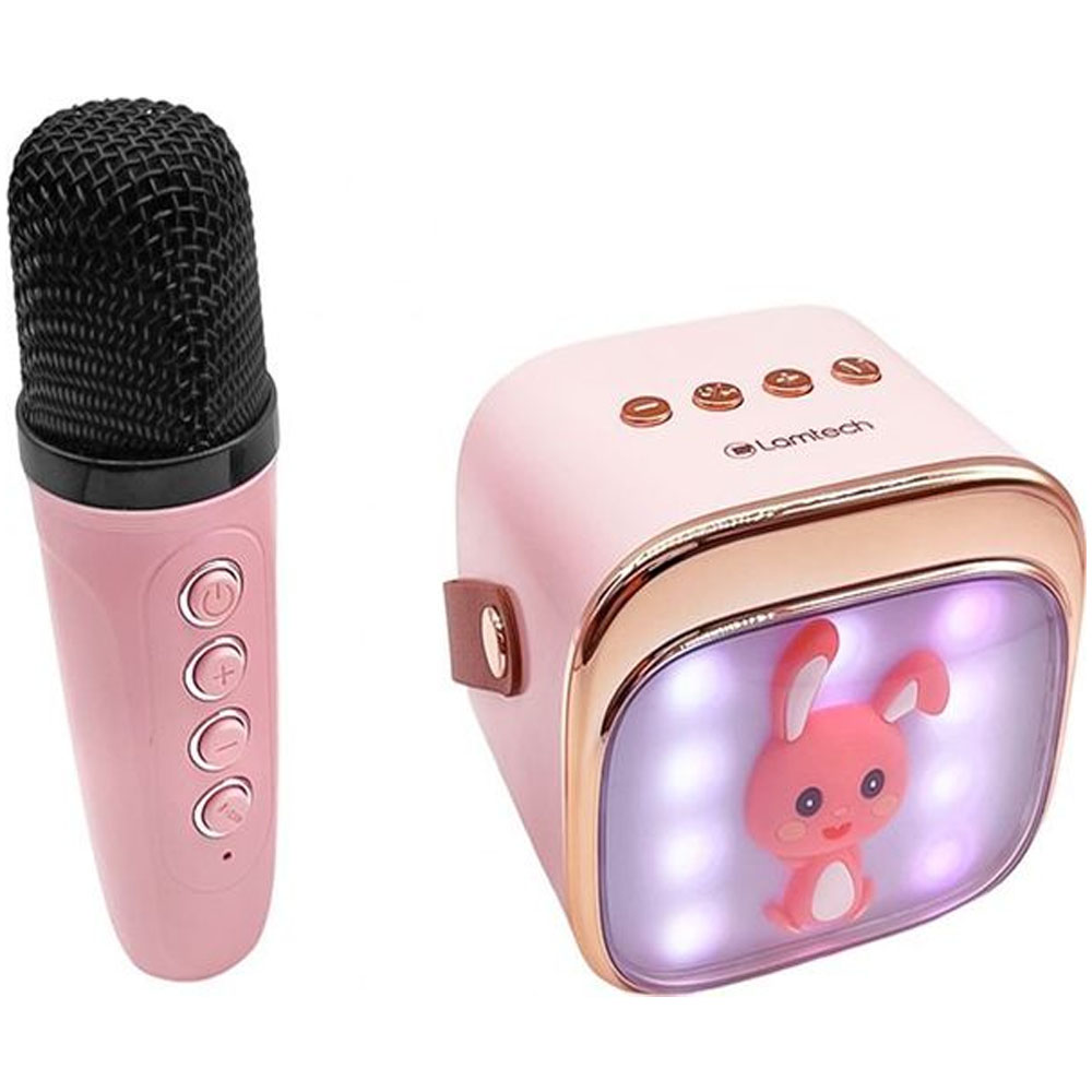 Speaker with microphone LAMTECH Kid Karaoke Kroddy LAM980220 pink
