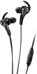 AUDIO TECHNICA ATH-CKX9IS SONICFUEL IN-EAR HEADPHONES WITH IN-LINE MIC & CONTROL BLACK
