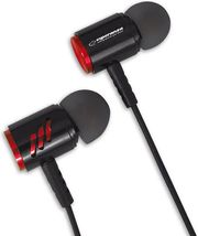 ESPERANZA METAL EARPHONES WITH MICROPHONE EH207 BLACK/RED